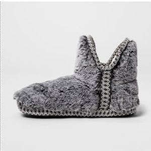 🌺Women's Cozy Soft Faux Fur Slipper Boot Gray